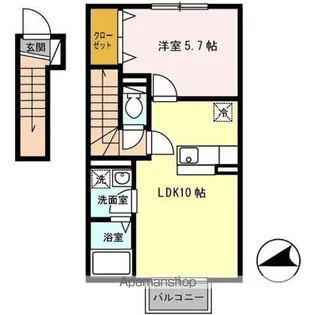 サンボナール B【2階】の間取り