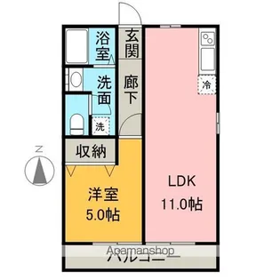 サンシャイン小泉【1階】の間取り