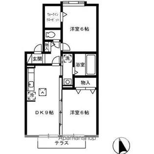 ガーデン花水木【1階】の間取り