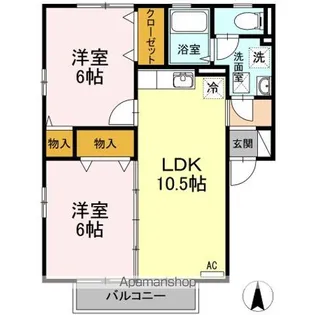 Y・サイレントビレッジ久万ノ台 A棟【1階】の間取り