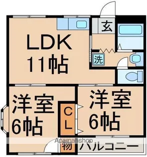 ハイム恵【2階】の間取り