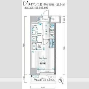 MAXIV ALIVE堀切菖蒲園【2階】の間取り