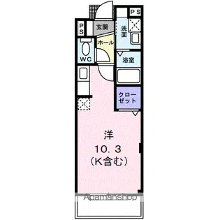 サン・スプリングメゾンA【1階】の間取り