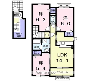フォンテーヌ・ポルトⅢ【2階】の間取り
