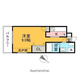 エステートモア天神アトリエ【1306号室】の間取り