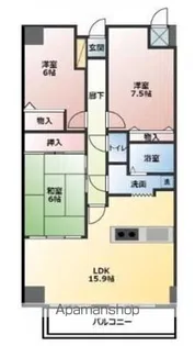 サーパス鷹子弐番館【5階】の間取り