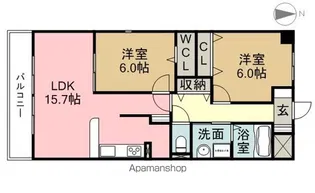 ディアコートKⅢ【3階】の間取り