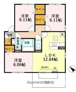 プランドール A棟【1階】の間取り