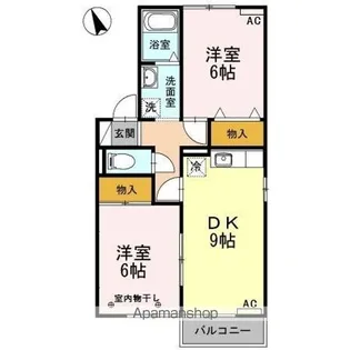 セジュール サンピア C【2階】の間取り