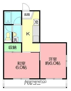 第一アサヒハイツ【3階】の間取り