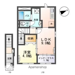 カルム ヴィラ【2階】の間取り