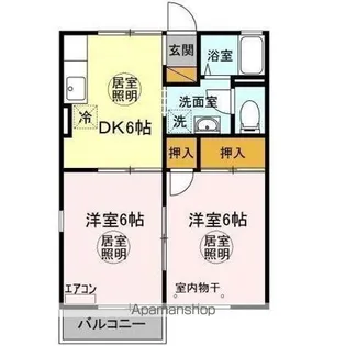 ビレッジ・JUNC C【1階】の間取り