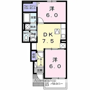 HINATA REN Ⅱ【1階】の間取り