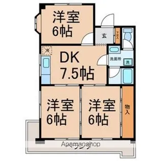 ハイツサイキ【401号室号室】の間取り