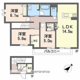 ルミエール曙町【1階】の間取り