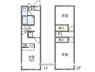 レオパレスシェルティ【106号室】の間取り