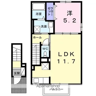 ヴィルゴ B【2階】の間取り