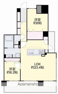 アルファステイツ奉還町【7階】の間取り