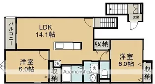 ピオニーガーデン【2階】の間取り