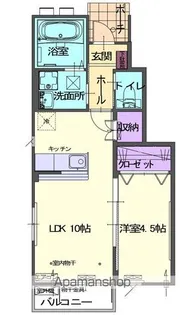 ジャスミン【106号室】の間取り