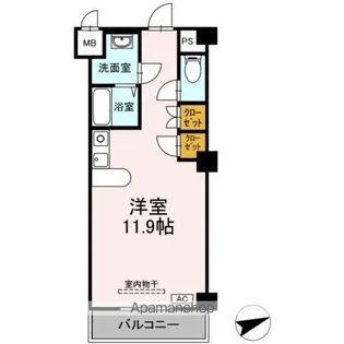 フェリオ甲府上石田【5階】の間取り