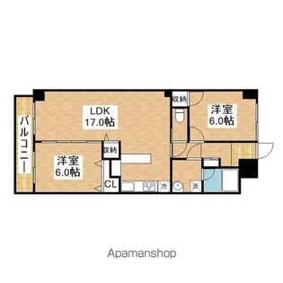 シャンボール近藤【403号室】の間取り