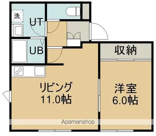 カーサ湯の浜Ⅱ【1階】の間取り