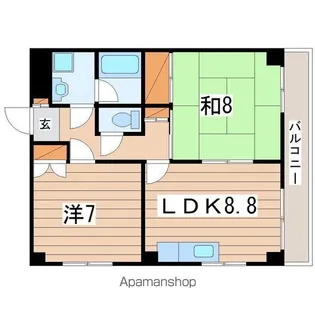エスポワール新潟【402号室】の間取り