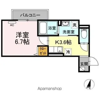 アンジュール神谷【3階】の間取り