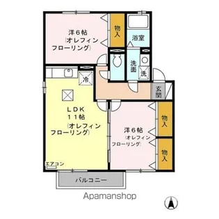メゾン・トモトール AB【1階】の間取り