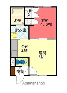 サニーサイド【105号室】の間取り
