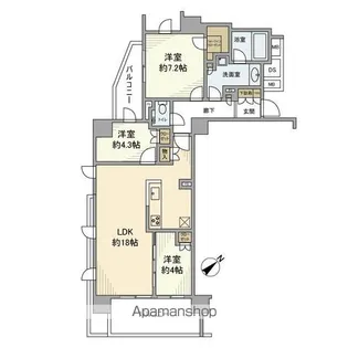 クレヴィア用賀【5階】の間取り