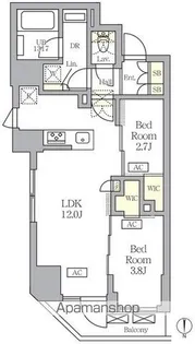 アジールコート王子【10階】の間取り