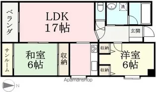 グランメゾン老松【405号室】の間取り
