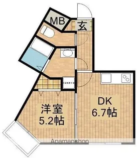 サンアーク北野田【202号室】の間取り