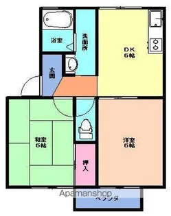 ガーデンシティ桜町I【102号室】の間取り