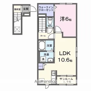 メゾンドラフォーレリーヴル Ⅲ【2階】の間取り