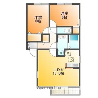 ラフィーネ【D102号室】の間取り