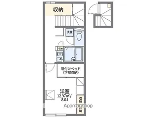 レオパレス東【203号室】の間取り
