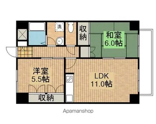 第6甚ビル【603号室】の間取り