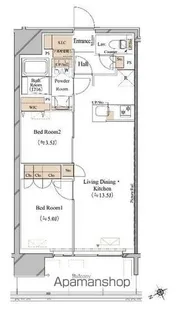 ブランシエスタ浅草蔵前【6階】の間取り
