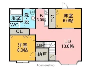 D'OR GARDEN【2階】の間取り