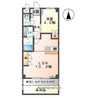 コンフィード原島【1階】の間取り