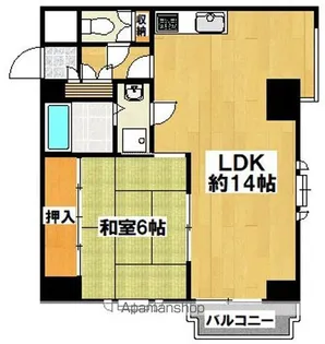 メロディハイム東帝塚山【7階】の間取り