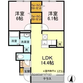 ウィルビューF【1階】の間取り