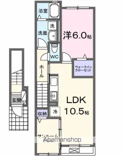 畝原町アパート【2階】の間取り