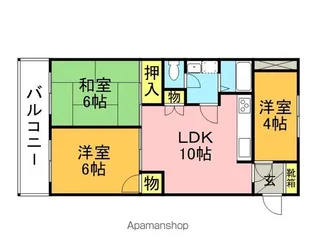 トピア姪の浜【1階】の間取り