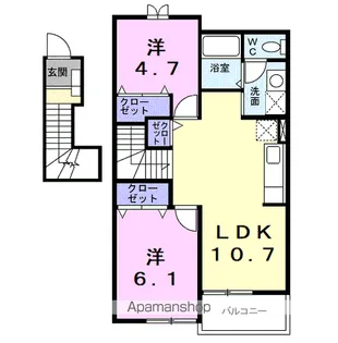 エクセルグリーン【2階】の間取り