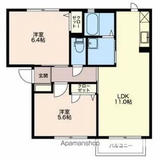 リジュール オオタC【1階】の間取り