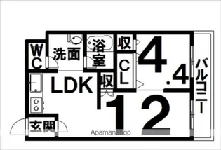 メゾンシェリール【3-A号室】の間取り